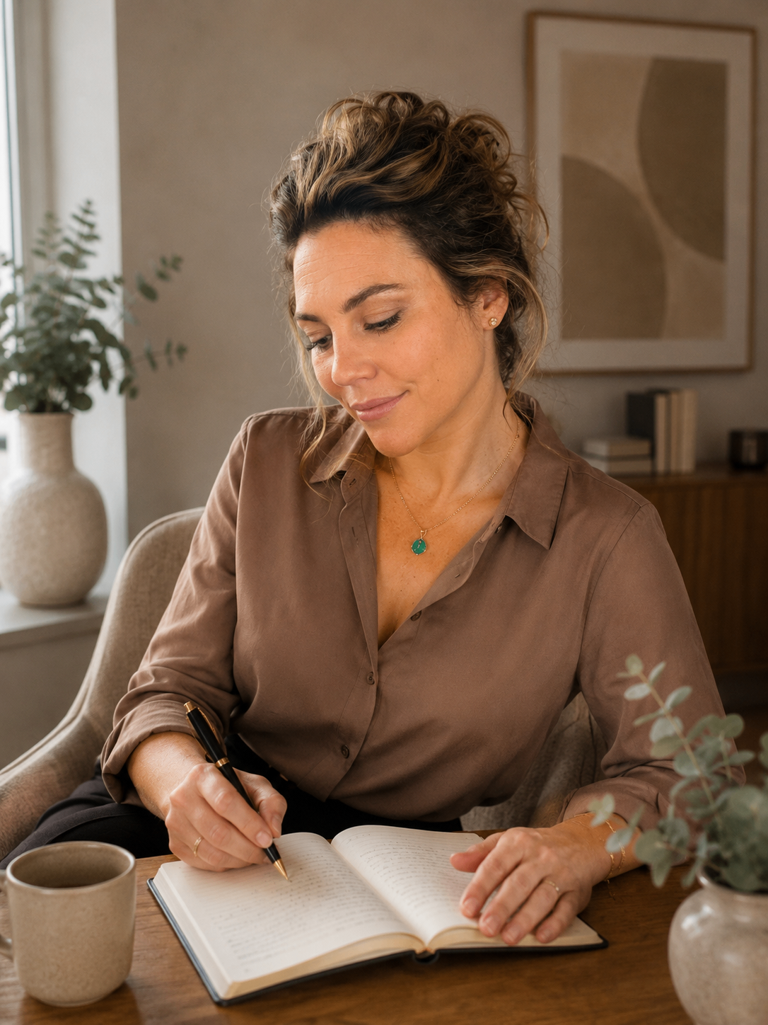 Charlotte LEVÊQUE, coach professionnelle, dans un espace de coaching premium